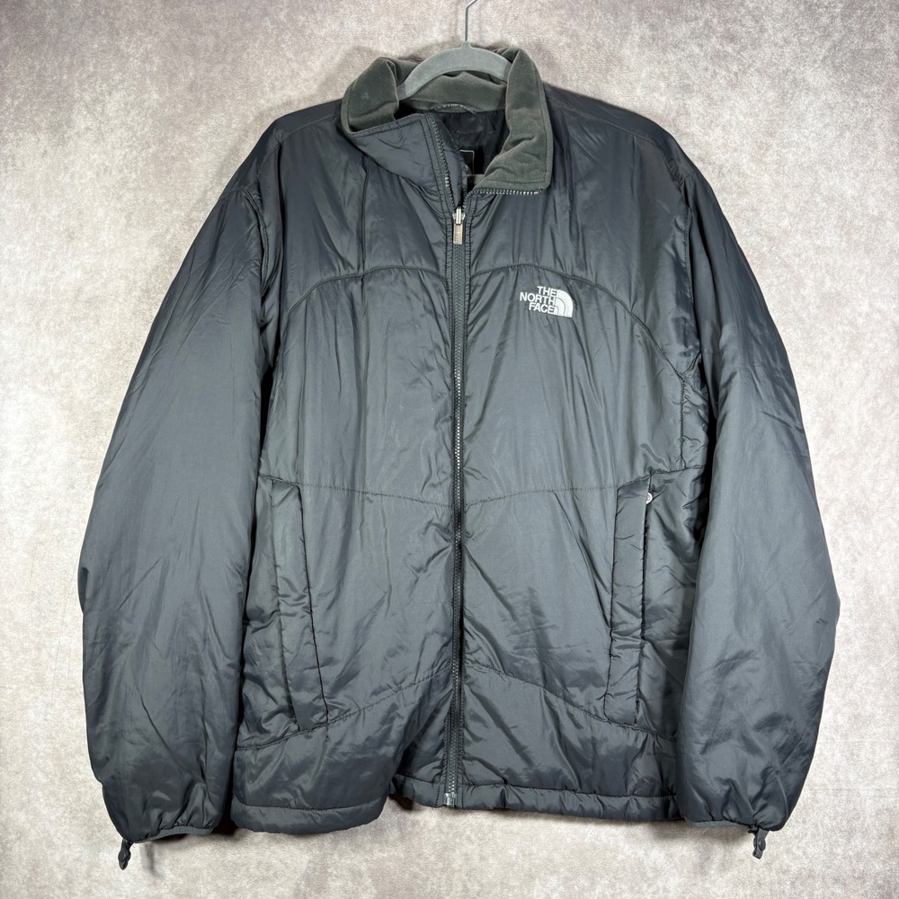 The North Face Jacket Mens L Black Puffer Full Zip Insulated Lightweight Outdoor